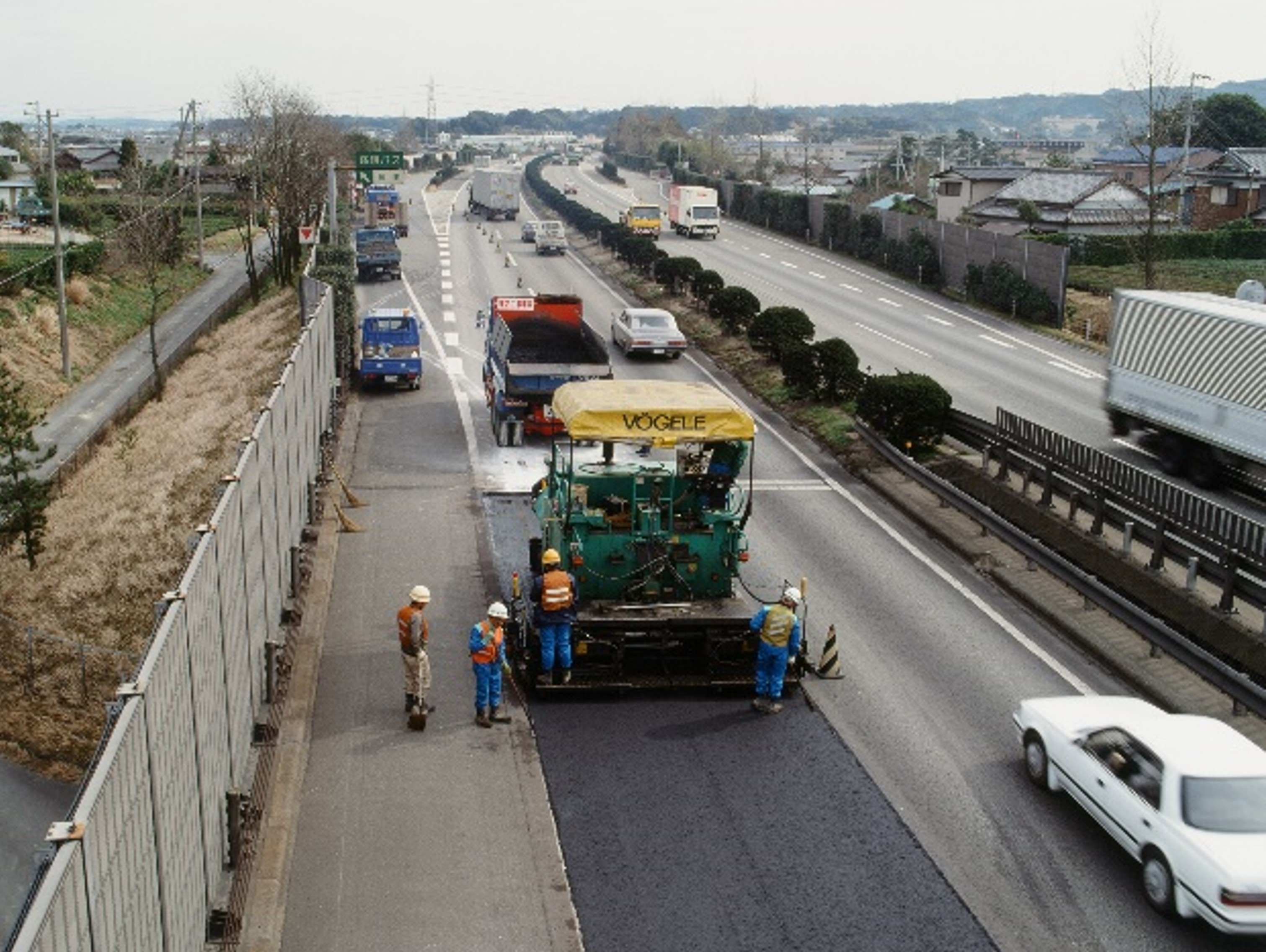 静岡空港アクセス道路整備工事の様子